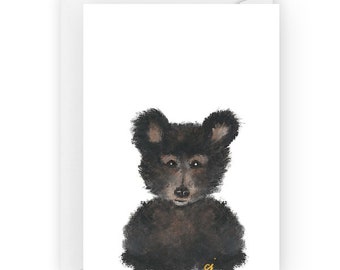 bear cub greeting card