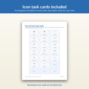 Kids Routine Chart Printable, Morning Evening Visual Schedule Task Cards image 4