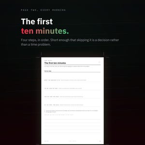 ADHD Focus and Routine Printable, 7 Page Daily Planner, Black Ink PDF image 2