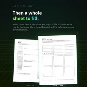 How to Draw Patterns Printable, Step by Step Beginner Pattern Practice Sheets PDF image 3