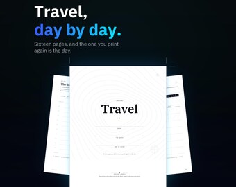 Travel Itinerary Printable, Trip Planner PDF, Vacation Schedule, Packing List, Travel Budget, Instant Download