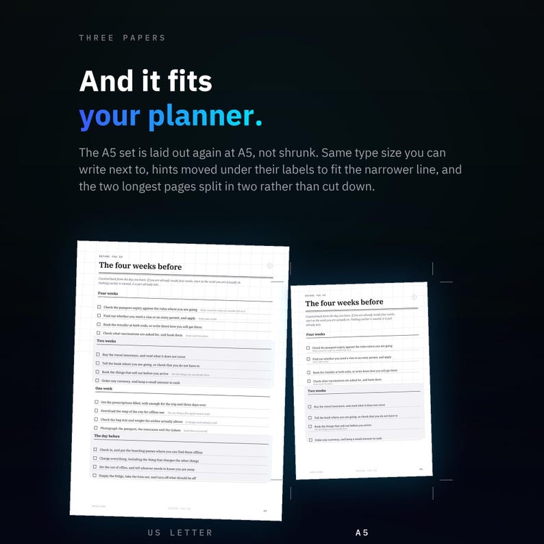 Itinerario di viaggio stampabile, pianificatore di viaggio in PDF, programma delle vacanze, lista per la valigia, budget di viaggio, download immediato immagine 5