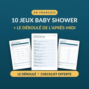 Jeux baby shower à imprimir - 10 jeux en français et le déroulé imagen 1