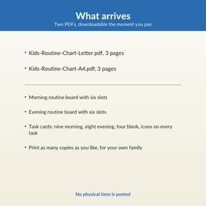 Kids Routine Chart Printable, Morning Evening Visual Schedule Task Cards image 7
