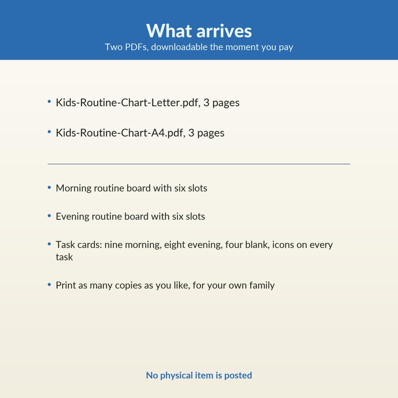 Kids Routine Chart Printable, Morning Evening Visual Schedule Task Cards image 7