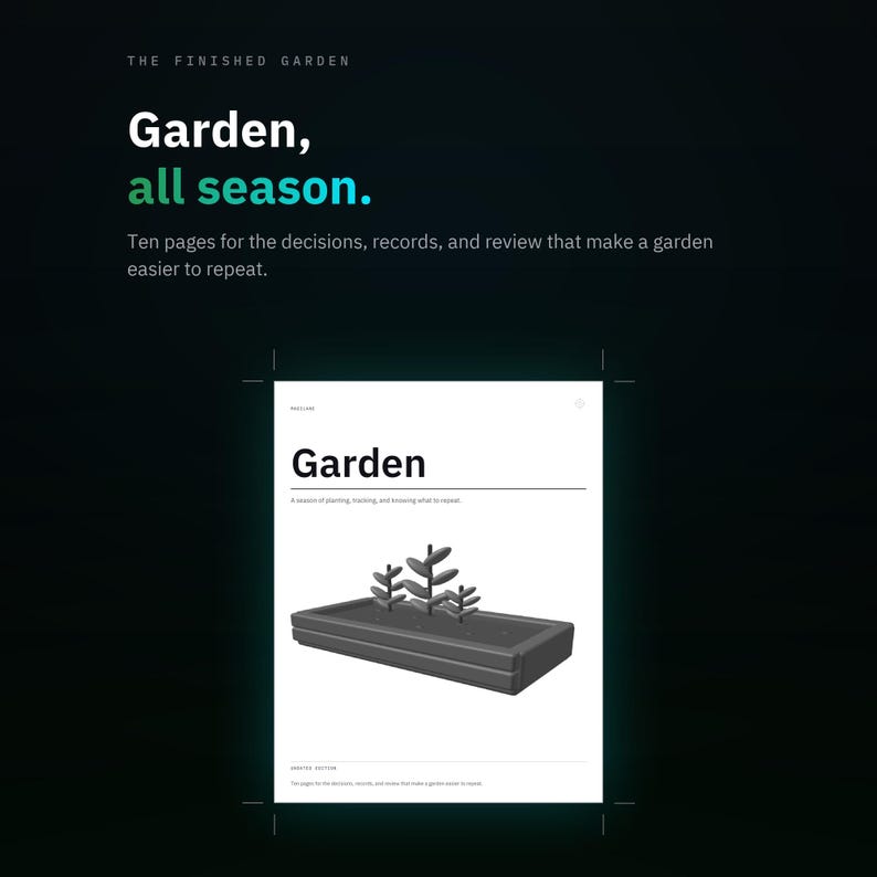 Garden Planner Printable, Seasonal Planting Tracker, Seed Inventory and Harvest Journal PDF image 1