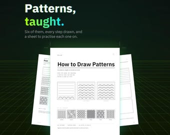 How to Draw Patterns Printable, Step by Step Beginner Pattern Practice Sheets PDF
