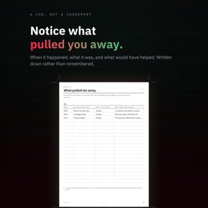 ADHD Focus and Routine Printable, 7 Page Daily Planner, Black Ink PDF image 5