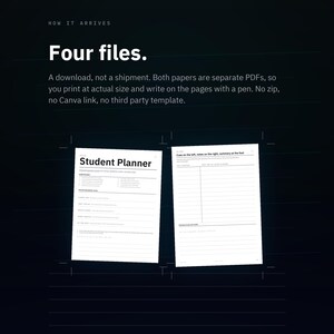 Druckbarer Studienplaner, Semester-Lernorganisator, Aufgaben- und Prüfungsplaner (PDF) Bild 9