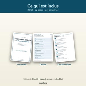 Jeux baby shower à imprimir - 10 jeux en français et le déroulé imagen 2