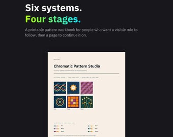 Colour Pattern Workbook, 6 Visual Systems, 14 Page Printable PDF