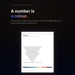 Mindful Mosaic Color by Number Printable, 8 Adult Geometric Pixel Coloring PDF image 4