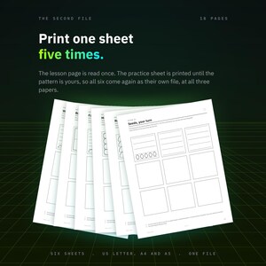 How to Draw Patterns Printable, Step by Step Beginner Pattern Practice Sheets PDF image 5