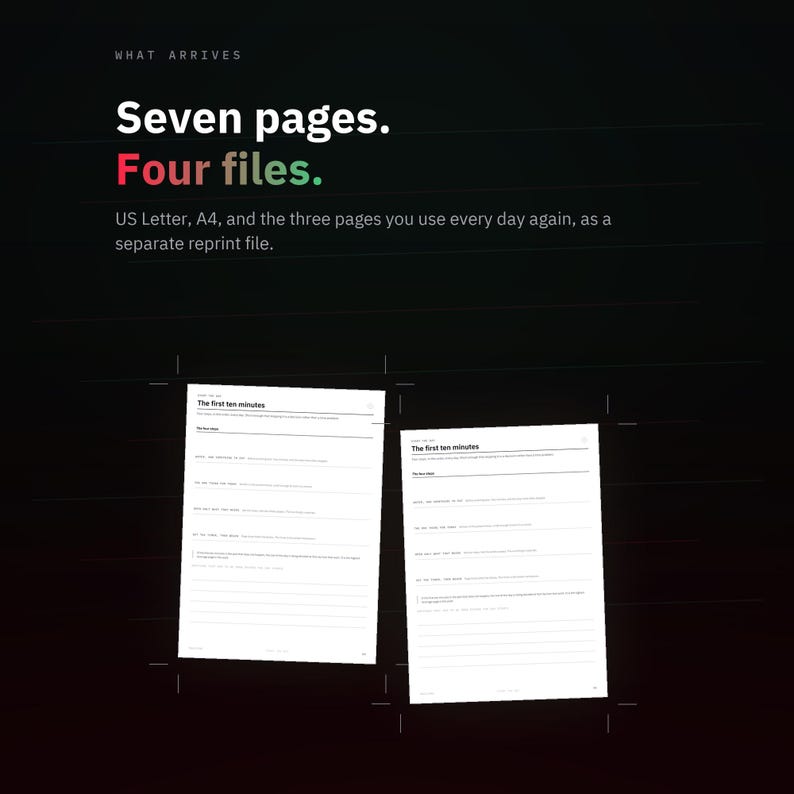 ADHD Focus and Routine Printable, 7 Page Daily Planner, Black Ink PDF image 8