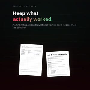ADHD Focus and Routine Printable, 7 Page Daily Planner, Black Ink PDF image 6