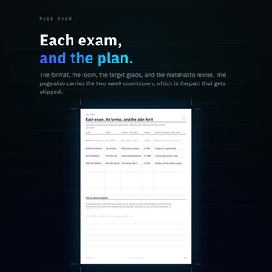 Druckbarer Studienplaner, Semester-Lernorganisator, Aufgaben- und Prüfungsplaner (PDF) Bild 3