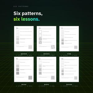 How to Draw Patterns Printable, Step by Step Beginner Pattern Practice Sheets PDF image 4