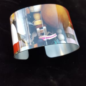 Two Custom Photographic Metal Cuffs - buoys