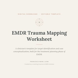 EMDR Trauma Mapping Werkblad | Doelwitidentificatie & Casusconceptualisatie Sjabloon | Bewerkbaar Word-document voor therapeuten