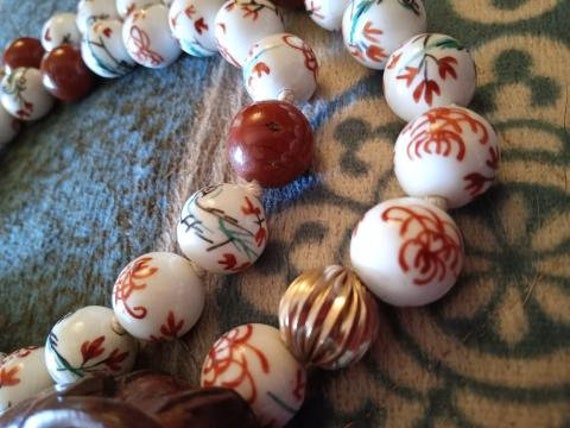 Porcelain White Chiffon And Red Jasper Antique Ha… - image 8