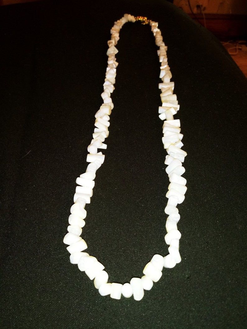 Les Bernard Mother Of Pearl Necklace Exquisite 1960/'s Beauty