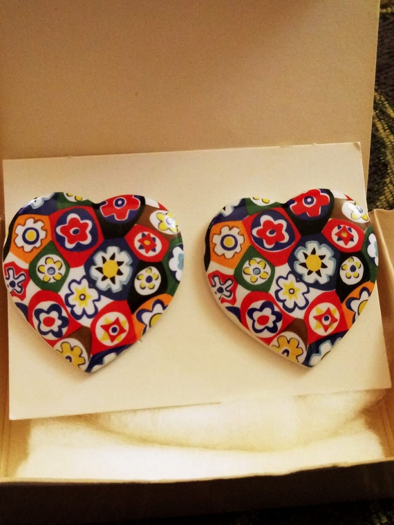 Avon Porcelain Tapestry Heart Shaped Multicolored 