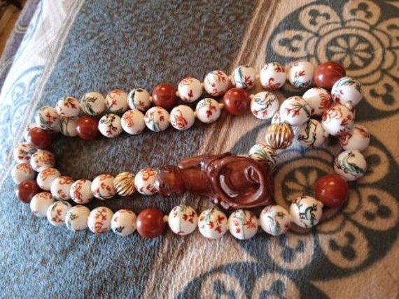 Porcelain White Chiffon And Red Jasper Antique Ha… - image 10