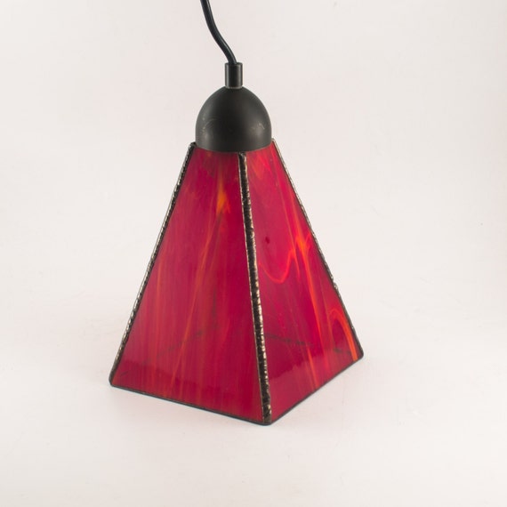Kitchen Hanging Lamp Red Pendant Light Modern Interior Lighting Unique Fixture Ceiling Mount Art Glass Shade Choice Of Hardware