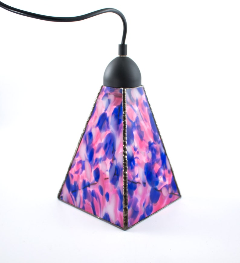 Stained Glass Pendant Light Modern Design Cobalt Blue And Singapore Stained Glass Pendant Light Modern, Stained Glass Light Fixtures Modern