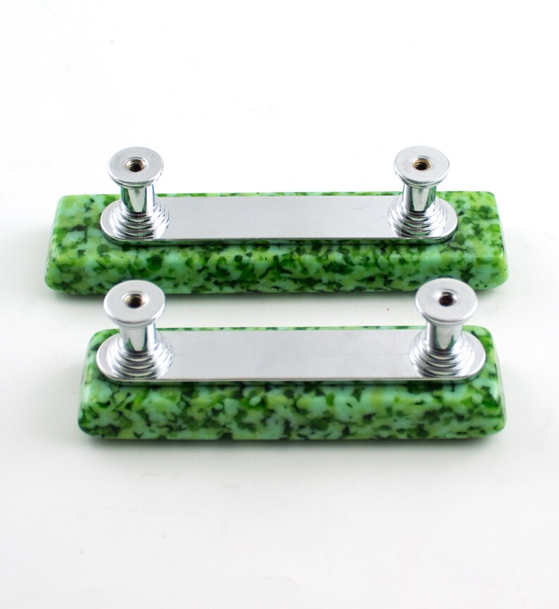 Green Fused Glass Pulls Hardware Unique Etsy