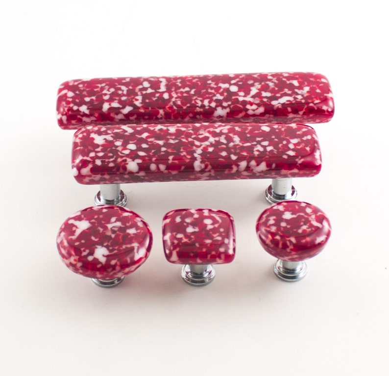 Modern Kitchen Knobs Red Drawer Pulls Cool Door Etsy