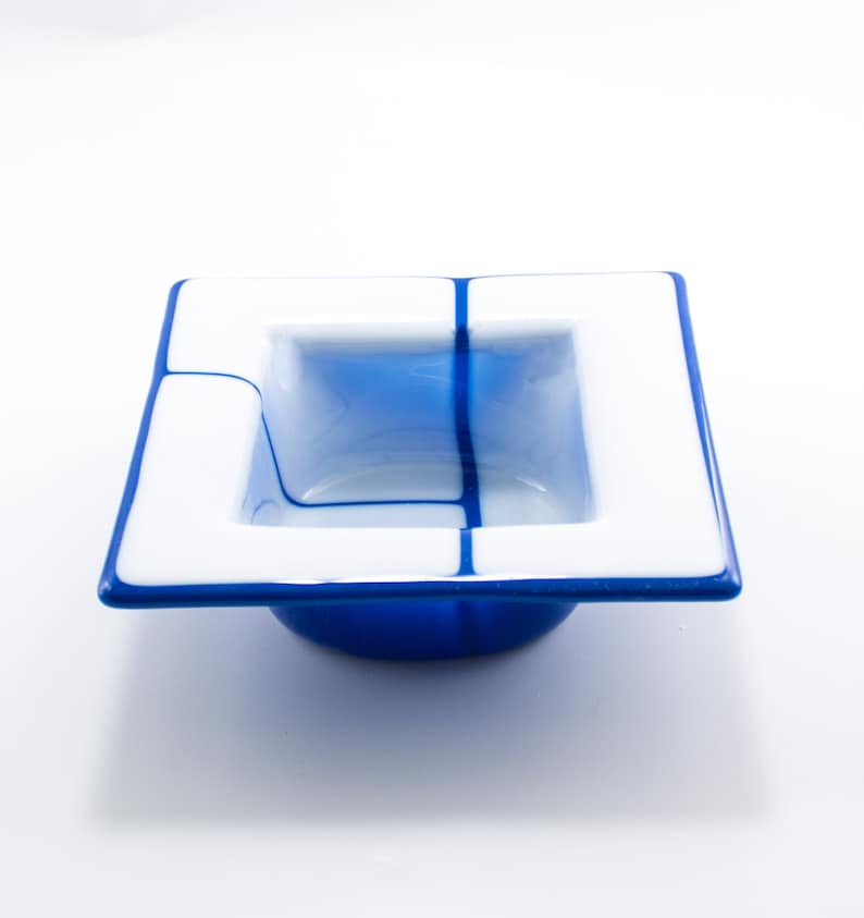 Soup Bowls Chili Bowls Unique Glass Bowls Blue and White Etsy