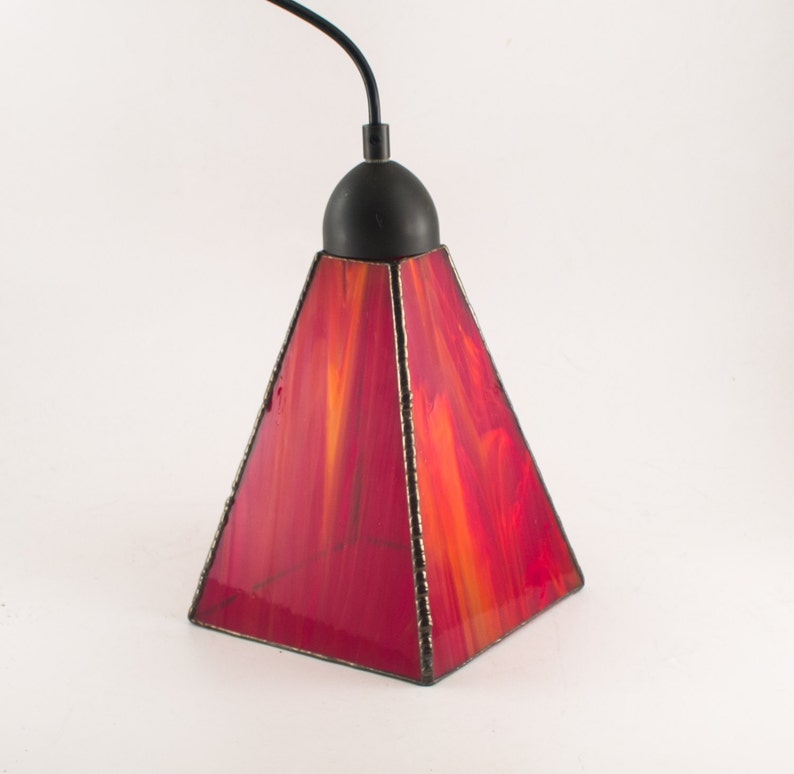Kitchen Hanging Lamp Red Pendant Light Modern Interior Etsy