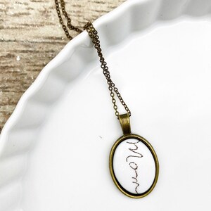 memorial jewelry, actual handwriting, handwriting gift, modern heirloom