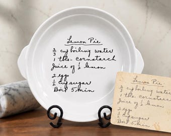 Personalized Handwritten Recipe Tray, Grandma's Recipe Gift, Custom Ceramic Serving Platter, Family Recipe Keepsake