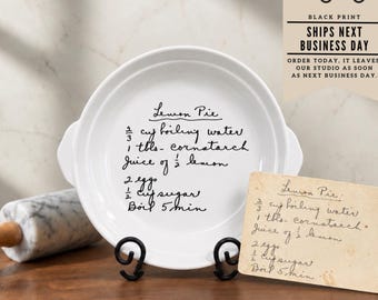 Personalized Handwritten Recipe Tray, Grandma's Recipe Gift, Custom Ceramic Serving Platter, Family Recipe Keepsake