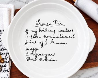Custom Recipe Platter with Handwriting, Personalized Family Recipe Plate, Grandma's Handwritten Recipe, Heirloom Kitchen Gift