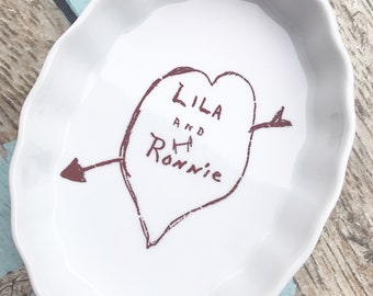 handwriting gift, handwriting plate, handwriting gift for grandmother, remembrance gifts, handwriting gift him, handwriting tray, jewelry