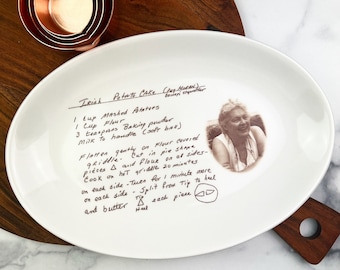 personalized plate with handwriting, personalized gifts for women, pottery, giving plate, serving tray, wedding gifts personalized