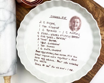 Custom Engraved Family Recipe plate, restore your grandmothers actual handwritten recipe