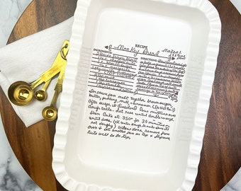 ceramic plate with a customized recipe, logo or photo