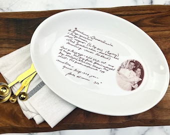 ceramic plate with your photo, logo, handwriting or recipe engraved