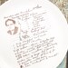 Handwritten recipe engraved onto a food safe plate - perfect centerpiece for that special occasion. 