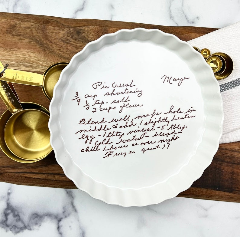 Handwritten Recipe Personalized Platter Dish