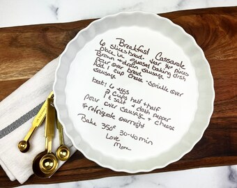 unique mothers day gift personalized with handwritten recipe pan for mom grandmother gift for her sentimental gift for mom memorial gift