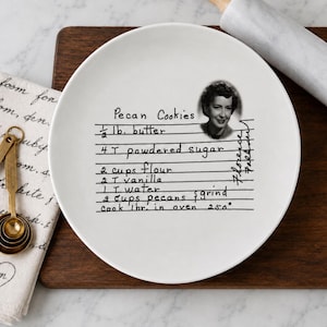 Custom Recipe Dish, Handwritten Plate | Ceramic Kiln-Fired, 10 Inch Round | Personalized Heirloom