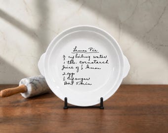 Personalized Handwritten Recipe Tray, Grandma's Recipe Gift, Custom Ceramic Serving Platter, Family Recipe Keepsake