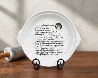 Custom Recipe Platter with Handwriting, Personalized Family Recipe Plate, Grandma's Handwritten Recipe, Heirloom Kitchen Gift