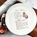 Recipe Plate, Round Plate, Handwriting Plate, Personalized Recipe Plate, Handwritten Gift, Handwritten Plate, Custom Kitchen Gifts, Plate 