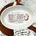 Actual handwriting transferred onto a food safe, oven safe plate to display your loved ones recipe.  Personalized heirloom gift. 